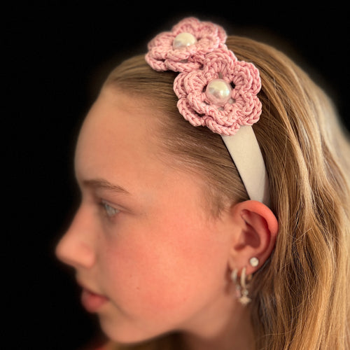 Diadem med to store blomster