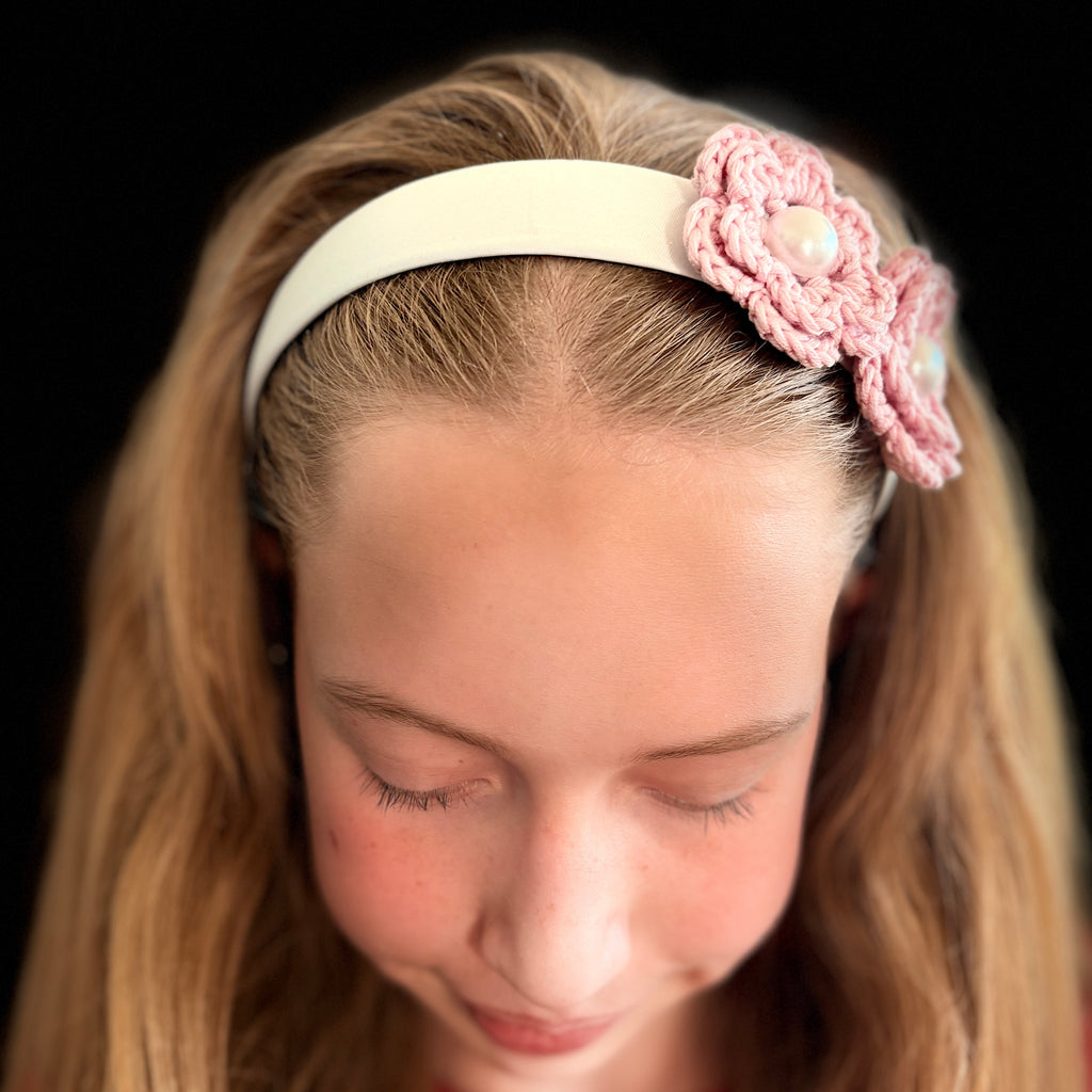 Diadem med to store blomster
